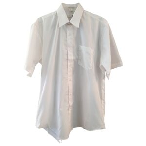 Ketch White Collared Button Down Shirt Lightweight Fabric - Size 16 1/2